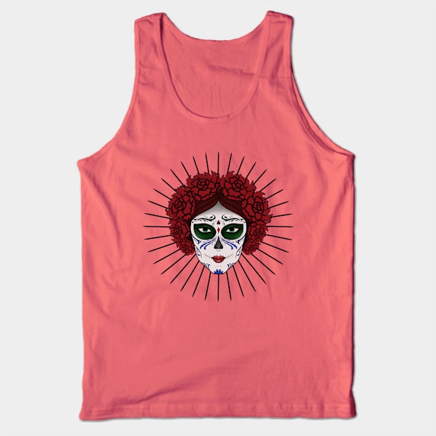 Sugar skull girl Tank Top by Noya_Bur